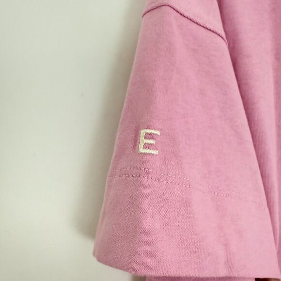 EVERLANE The Retro Jersey Polo Shirt S Mauve Pink Collar Top Oversized NWT B35 - Picture 4 of 7